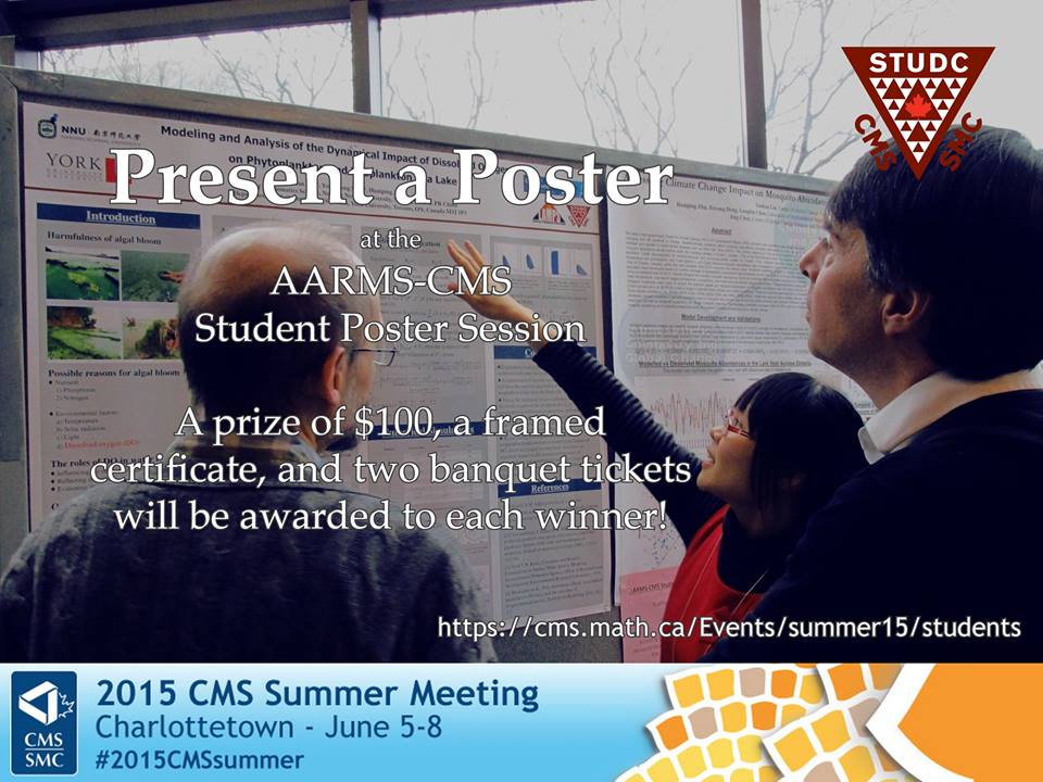 AARMS-CMS Student Poster Session at 2015 CMS Summer Meeting